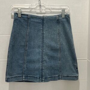 Free People Denim Mini Skirt